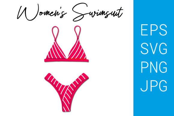 Download Pink Women's Two-piece Swimsuit.Bikini - Premium Bundle