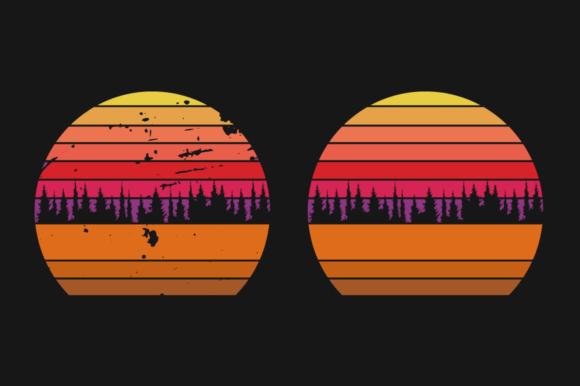 Download Sunset Retro Graphics Plain and Grunge - Retro Collection