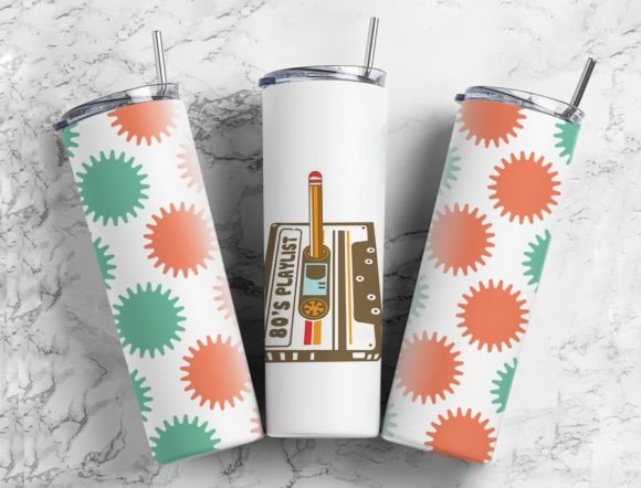 Download Retro 80s Playlist 20oz Sublimation T... - Retro Collection