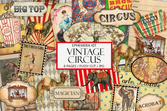 Download Vintage Circus Ephemera Kit - Ephemera Collection