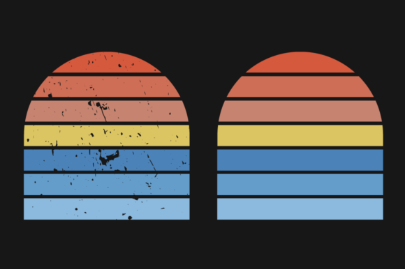 Download Sunset Retro Graphics Plain and Grunge - Retro Collection