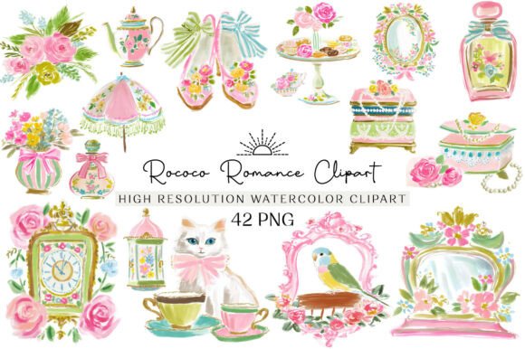 Download Rococo Romance Clipart Set - Rococo Collection