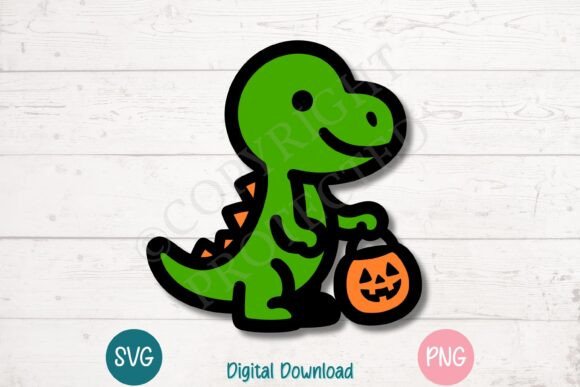 Download Halloween Dinosaur - Trick-or-Treating - Premium Resources