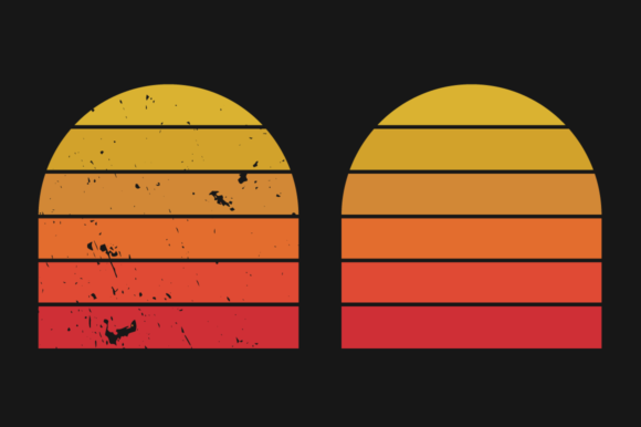 Download Sunset Retro Graphics Plain and Grunge - Retro Collection