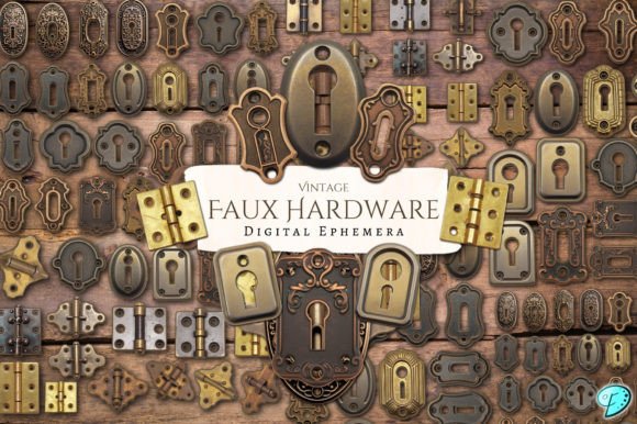 Download Vintage Faux Hardware Printable Ephemera - Ephemera Collection