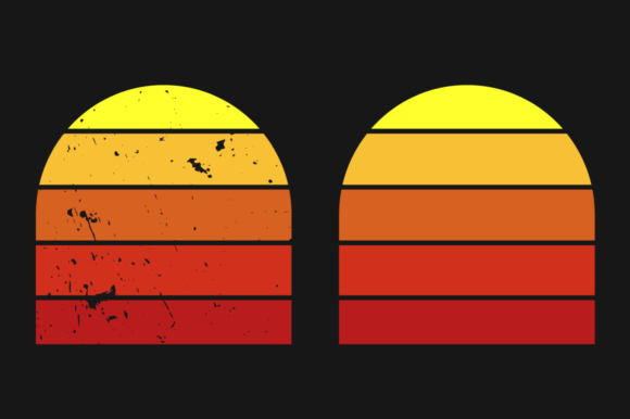 Download Sunset Retro Graphics Plain and Grunge - Retro Collection