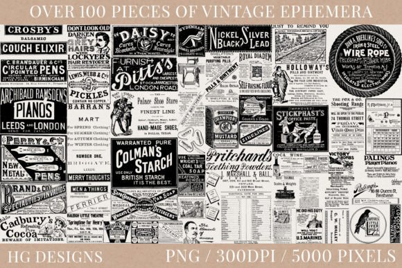 Download 100 Plus Vintage Ephemera Png Files - Ephemera Collection