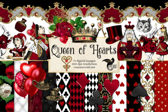 Download Queen of Hearts Digital Scrapbook Kit - Digital scrapbook kit Collection
