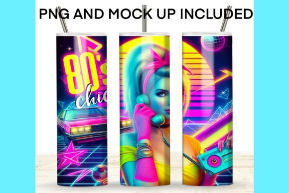 Download 1980s Retro Neon Chic Tumbler - Retro Collection