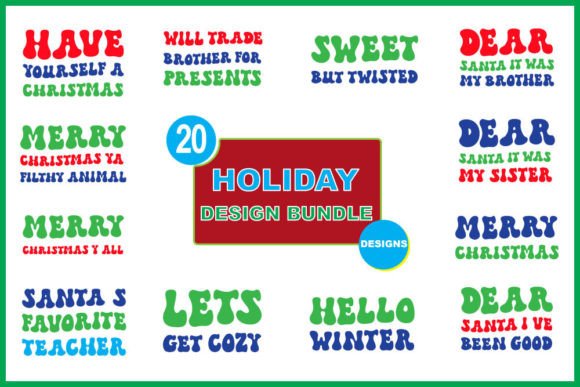 Download Retro HoliDay T-shirt Design Bundle, - Retro Collection